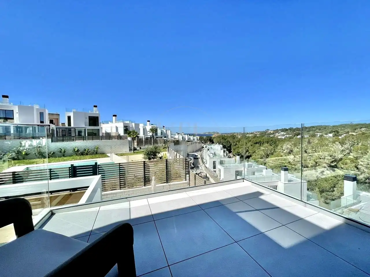Terrasse von Haus oder Chalet zur Miete in Sant Josep de sa Talaia mit Klimaanlage, Privatgarten und Terrasse
