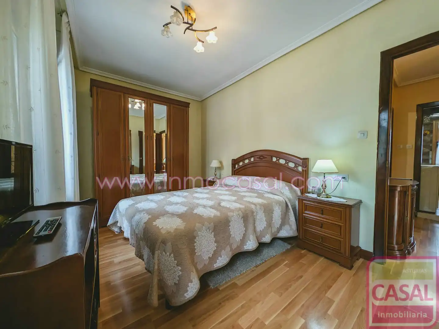 Schlafzimmer von Wohnung zum Verkauf in Mieres (Asturias) mit Heizung, Abstellraum und Möbliert