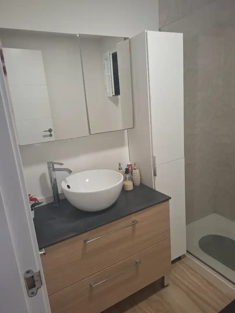Bany de Apartament de lloguer en Valencia amb Aire condicionat, Calefacció i Moblat