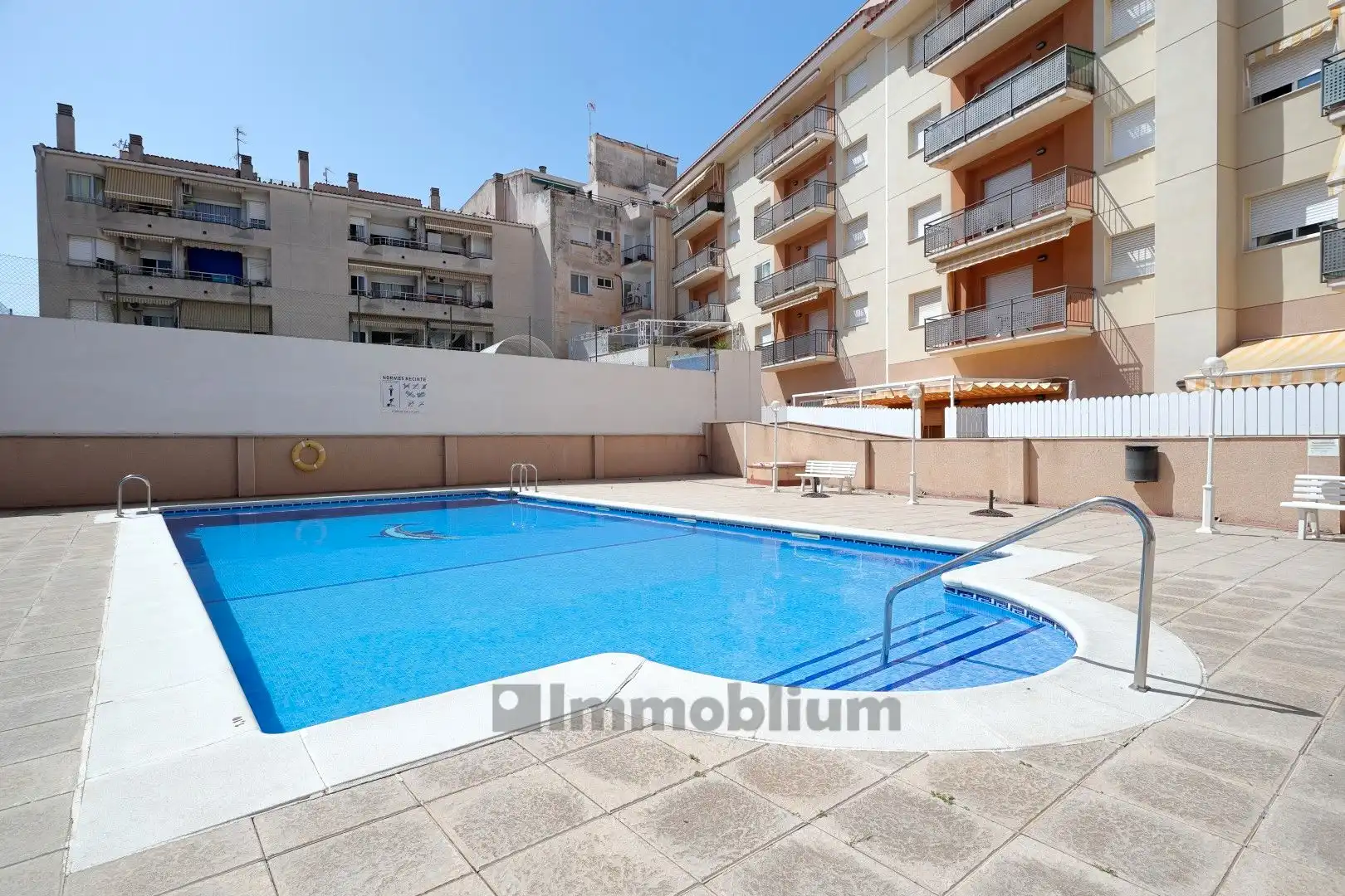 Schwimmbecken von Wohnung zur Miete in Torredembarra mit Klimaanlage, Heizung und Privatgarten