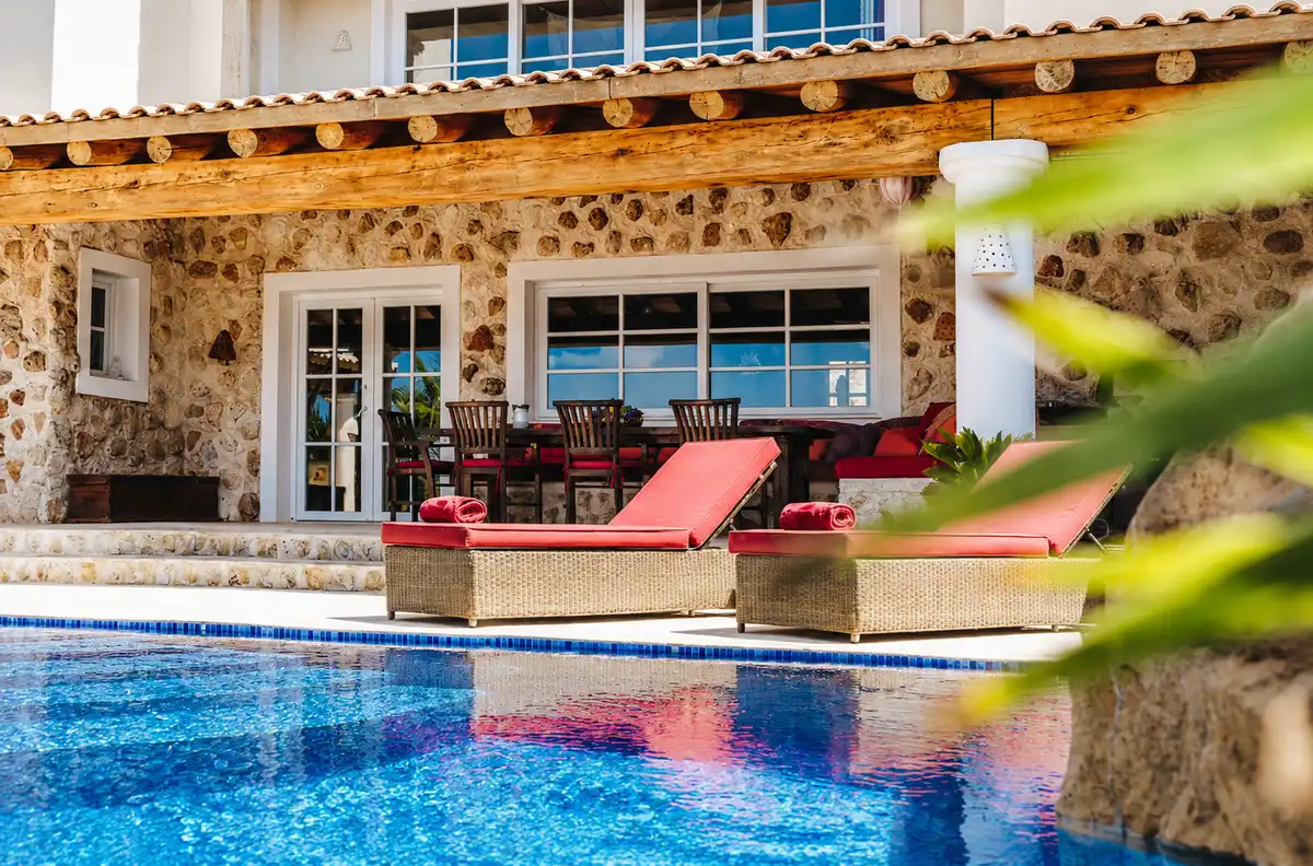 Terrace of Houses for rent in Santa Eulària des Riu  with Air Conditioner, Heating and Private garden