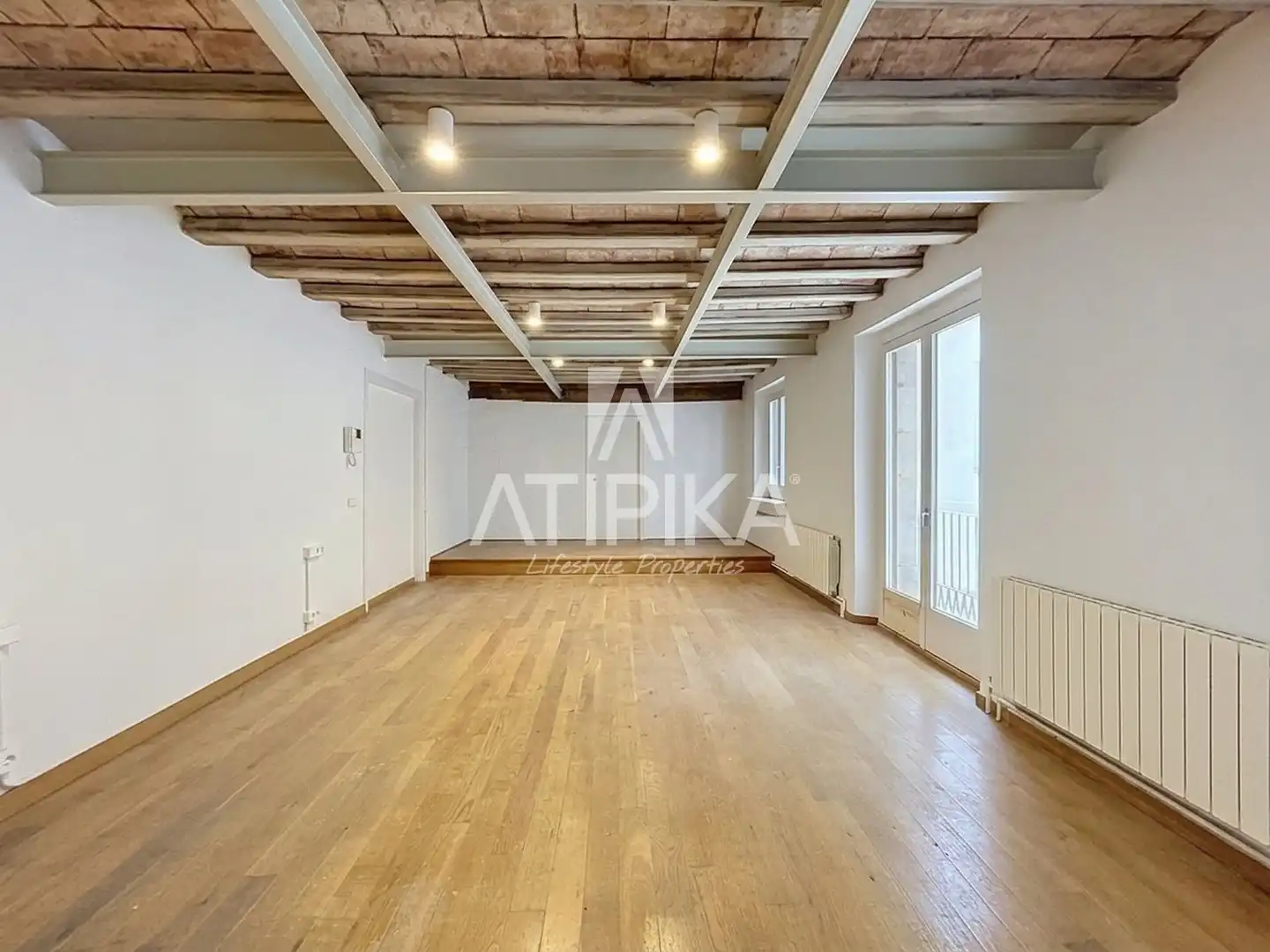 Sala d'estar de Pis de lloguer en Barcelona amb Aire condicionat, Calefacció i Parquet