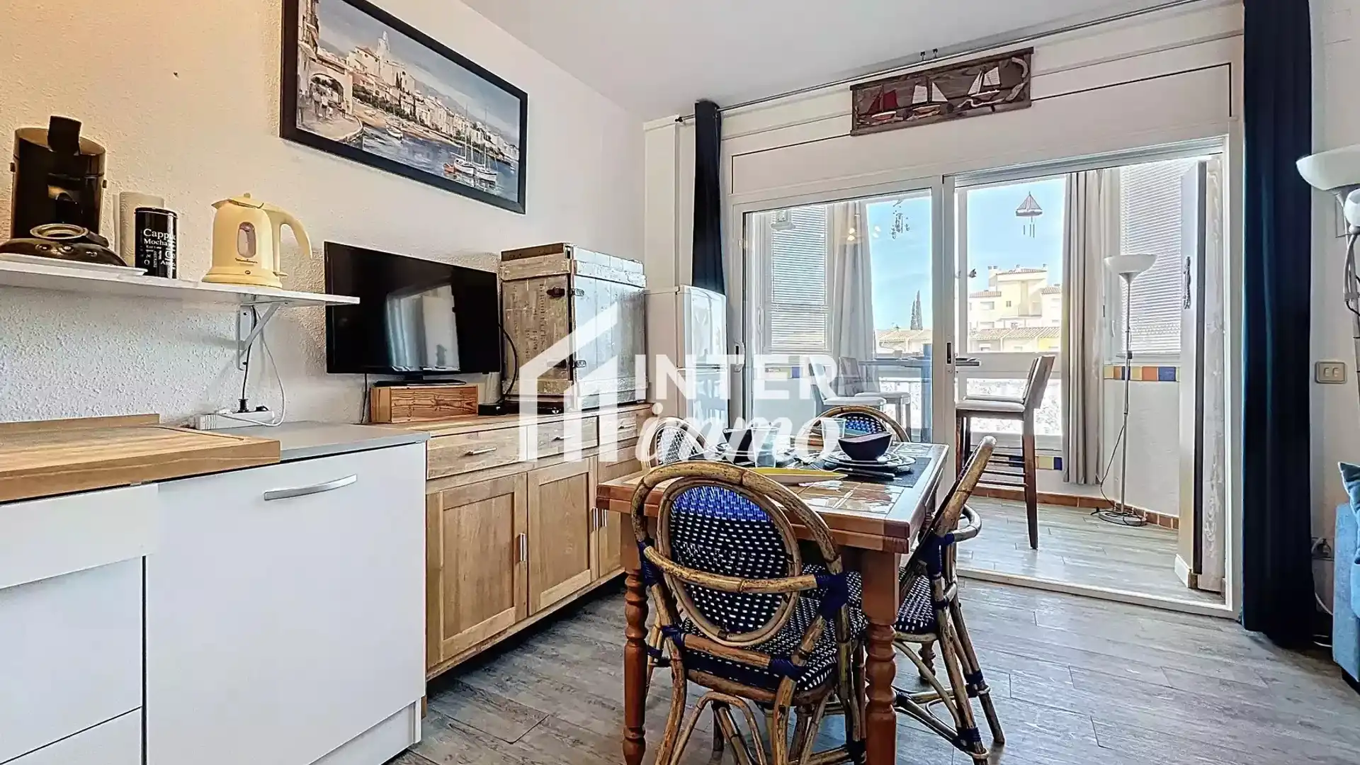 Kitchen of Flat for sale in Roses  with Terrace and Furnished