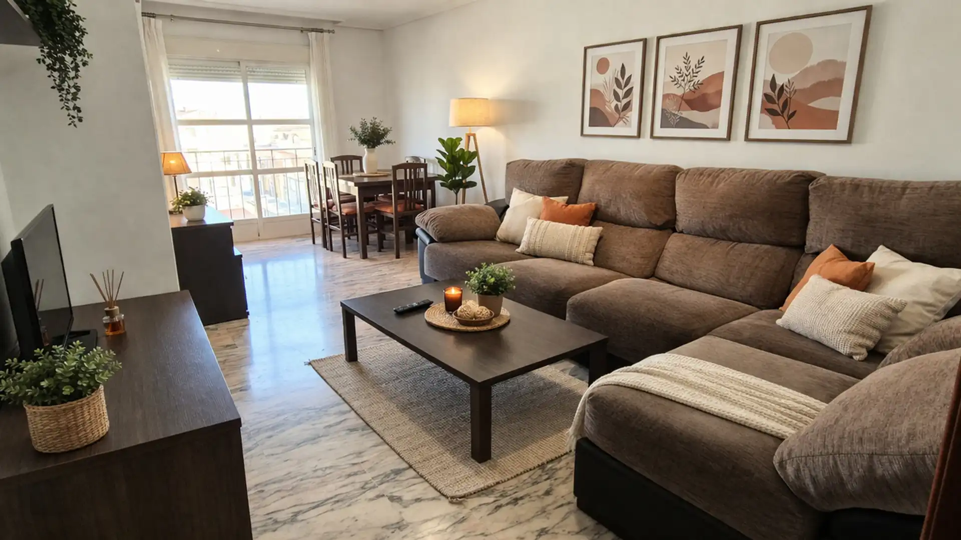 Living room of Flat for sale in Badajoz Capital  with Air Conditioner, Heating and Terrace