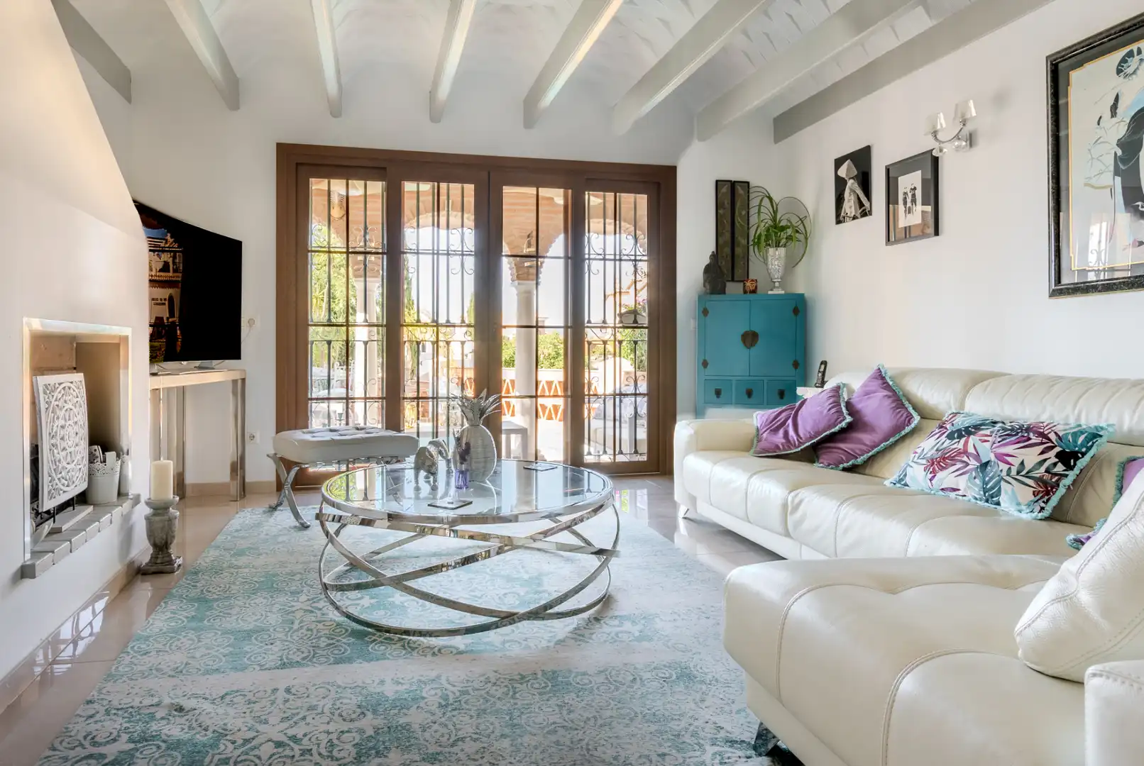 Sala d'estar de Casa o xalet en venda en Mijas amb Aire condicionat, Calefacció i Jardí privat