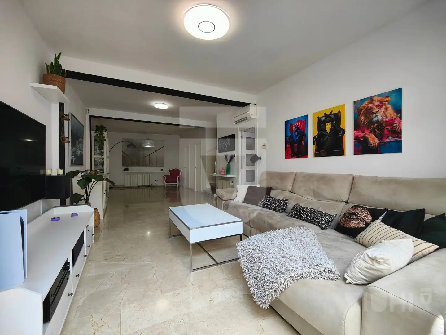 Sala d'estar de Dúplex en venda en Montgat amb Aire condicionat, Calefacció i Jardí privat