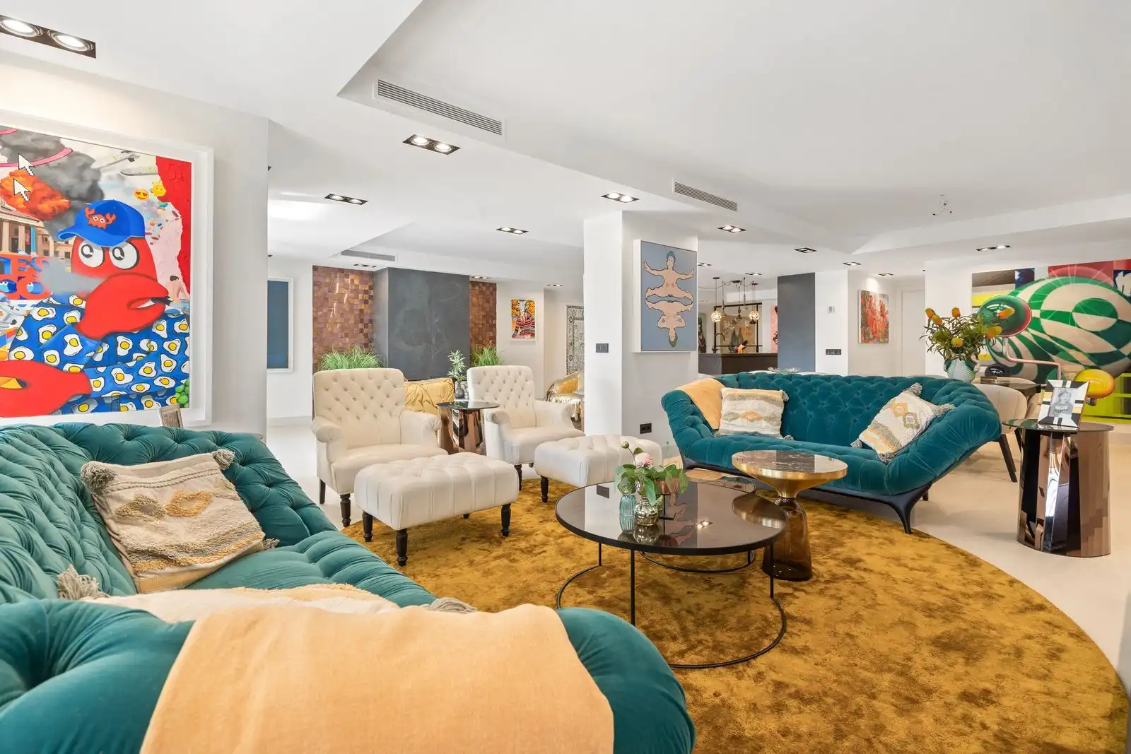 Sala d'estar de Apartament en venda en Adeje amb Aire condicionat, Terrassa i Moblat