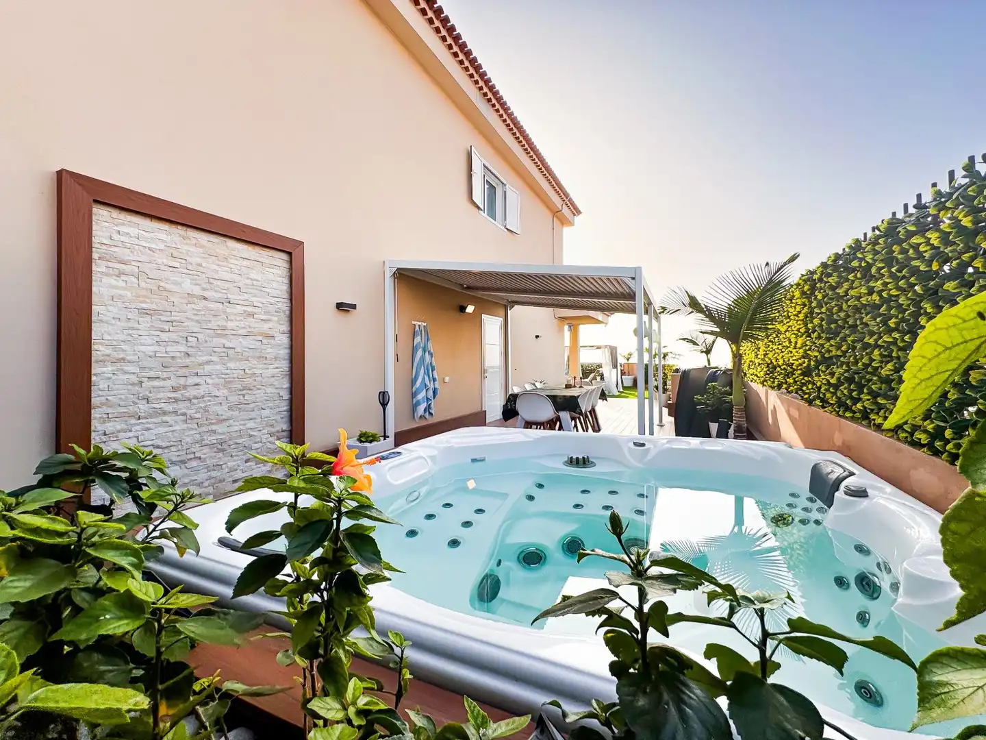 Garden of Houses for sale in Santiago del Teide  with Air Conditioner, Private garden and Terrace