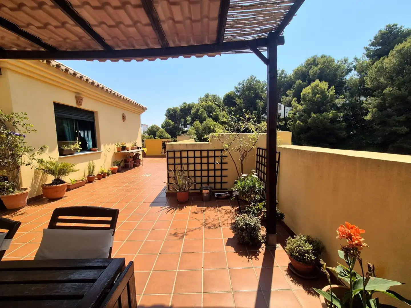 Terrasse von Dachboden zum Verkauf in Mijas mit Privatgarten, Terrasse und Gemeinschaftspool
