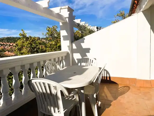 Terrasse von Einfamilien-Reihenhaus zum Verkauf in Badalona mit Heizung, Terrasse und Balkon