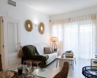 Sala d'estar de Apartament en venda en Calpe / Calp amb Aire condicionat, Terrassa i Piscina