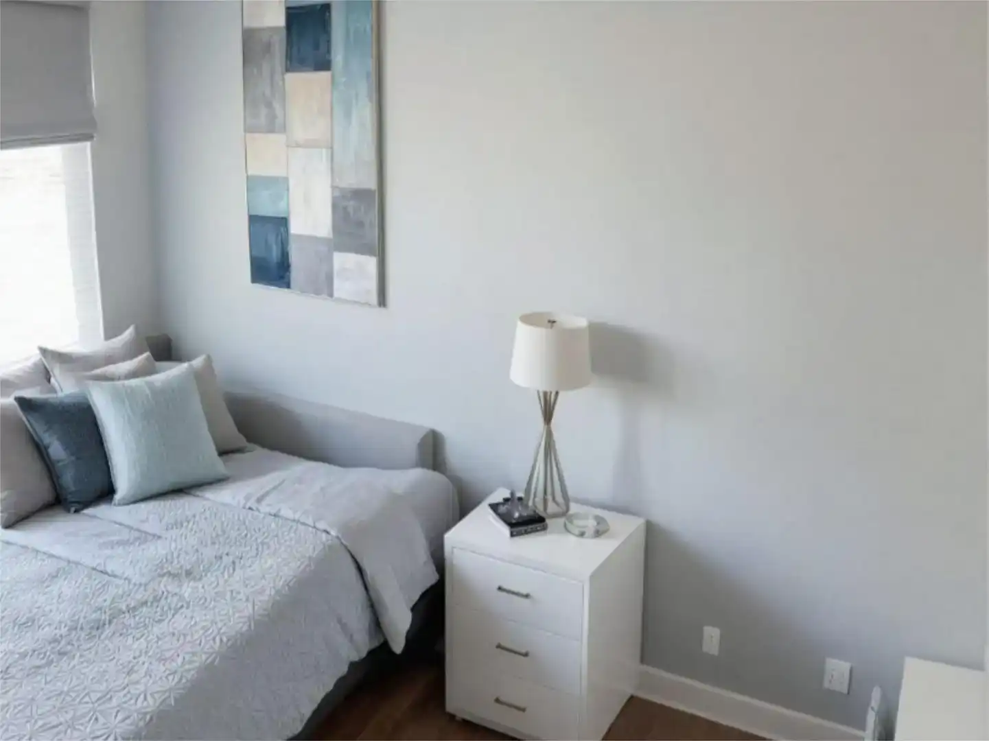 Schlafzimmer von Dachboden zur Miete in Valencia mit Privatgarten, Parkett und Abstellraum