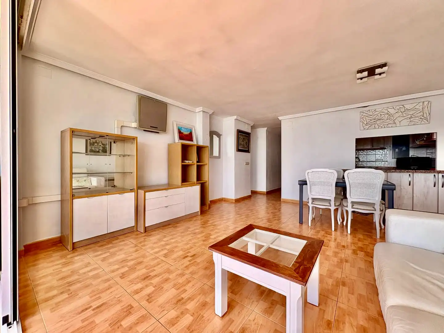 Wohnzimmer von Wohnung zum Verkauf in Alicante / Alacant mit Klimaanlage und Terrasse