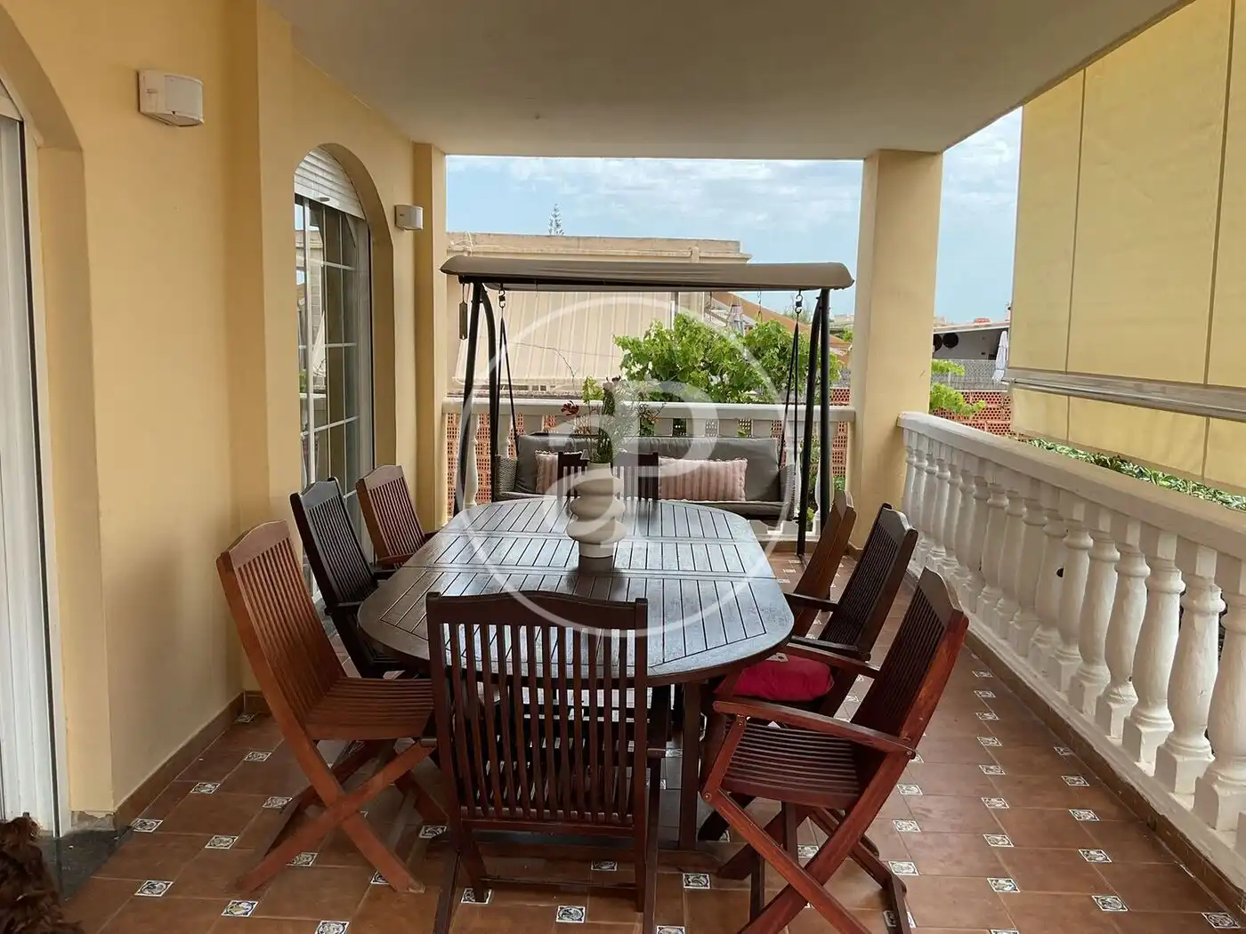 Terraza de Casa o chalet de alquiler en Tavernes de la Valldigna con Calefacción, Terraza y Amueblado