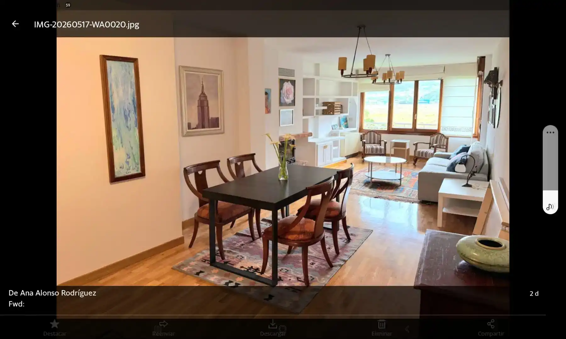 Dining room of Flat for rent in Viveiro  with Parquet flooring and Furnished