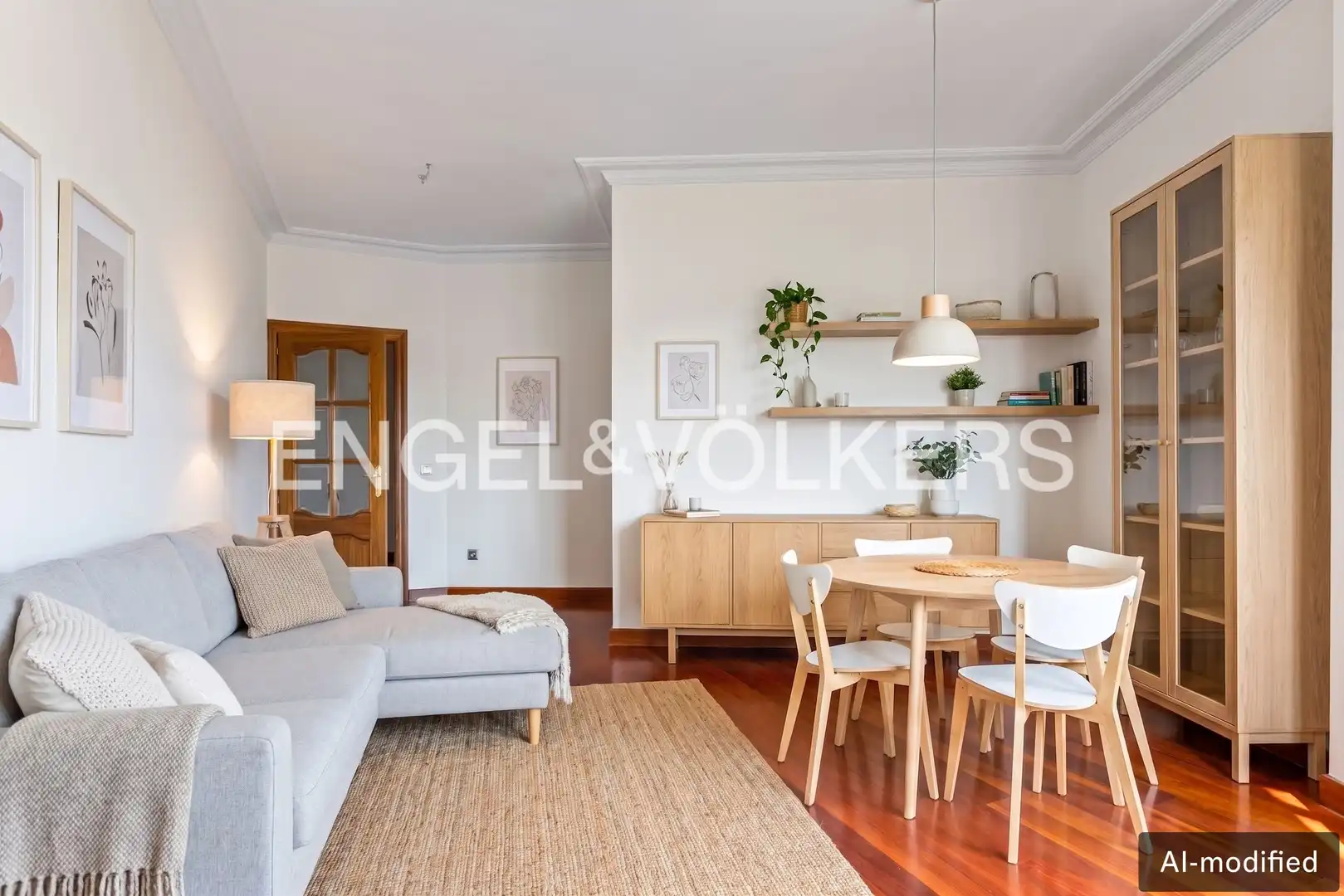 Sala de estar de Piso en venta en Gijón  con Calefacción, Parquet y Balcón