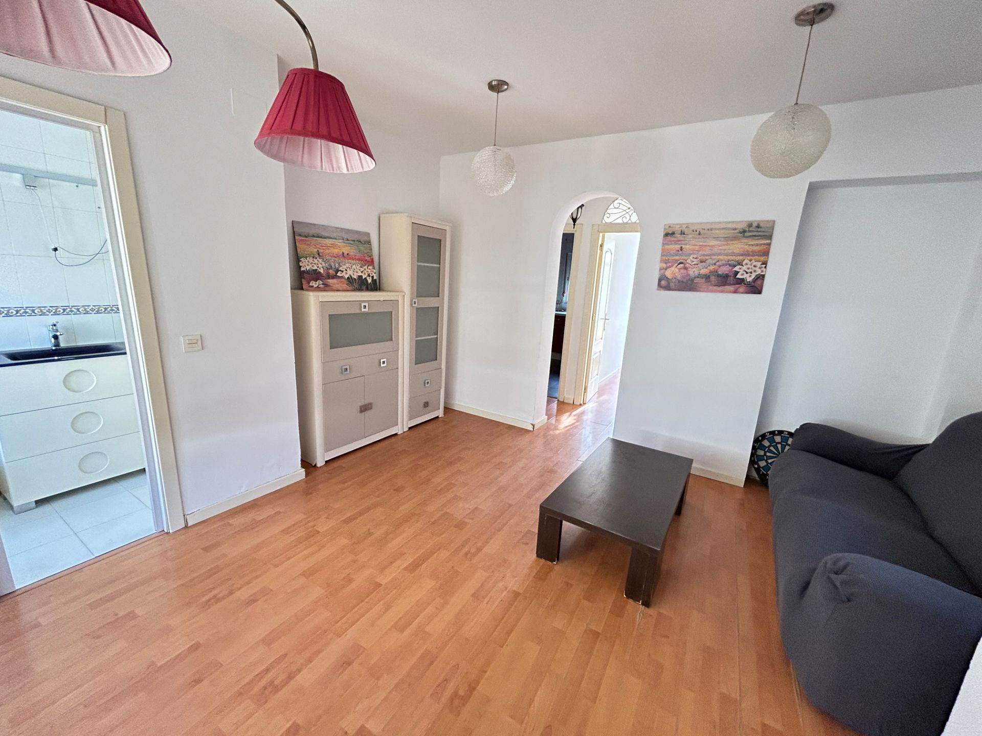 Living room of Flat for sale in Badajoz Capital  with Terrace, Storage room and Furnished