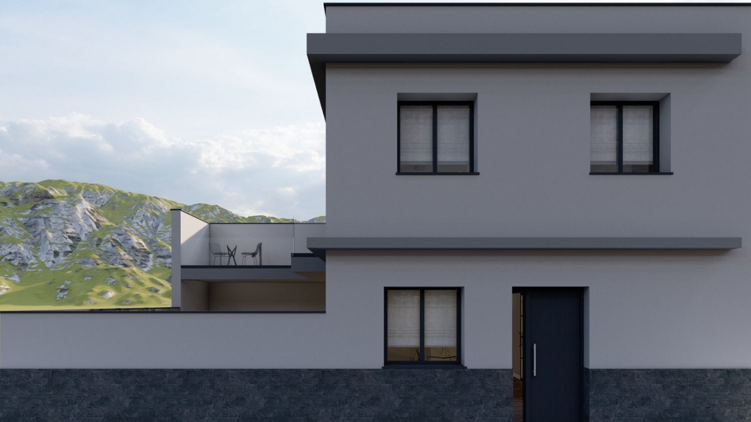 Vista exterior de Casa o xalet en venda en Valdeobispo amb Calefacció i Terrassa