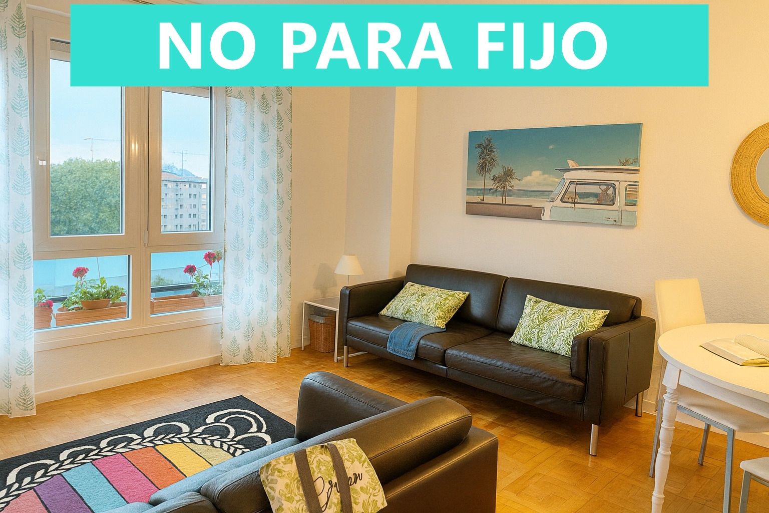 Living room of Flat to rent in Santander  with Heating, Terrace and Furnished