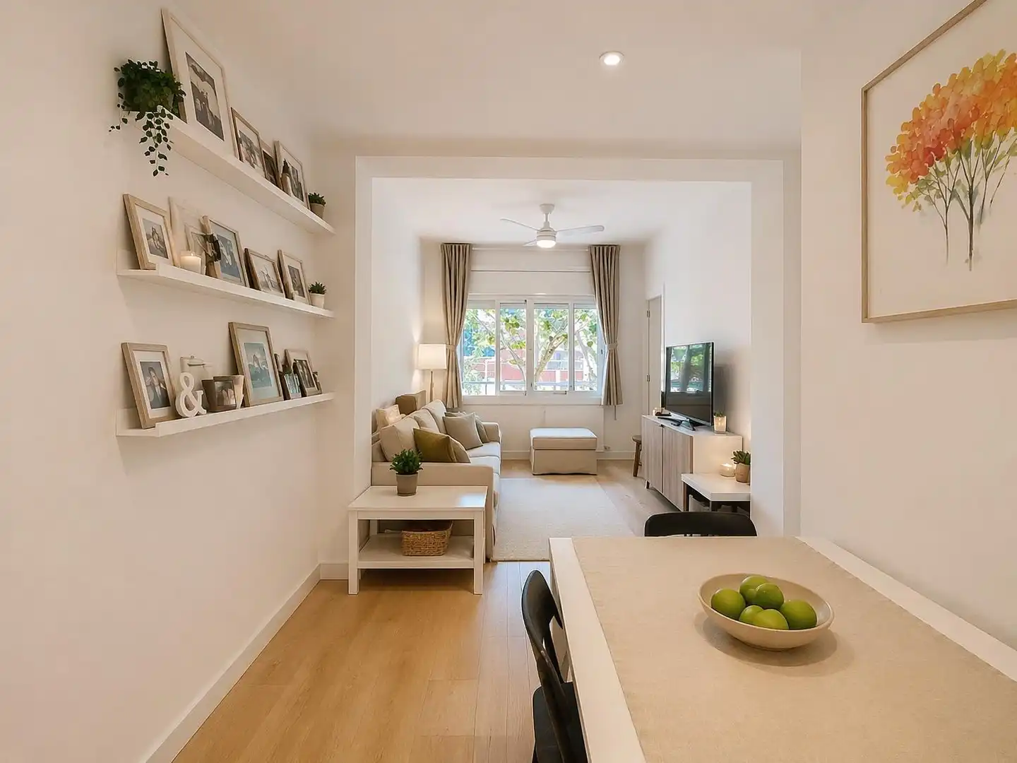 Wohnzimmer von Wohnungen zum Verkauf in Barcelona mit Heizung, Parkett und Terrasse