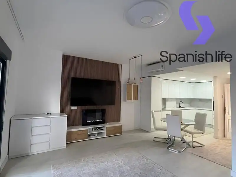 Sala de estar de Dúplex en venta en Villajoyosa / La Vila Joiosa con Aire acondicionado, Jardín privado y Terraza