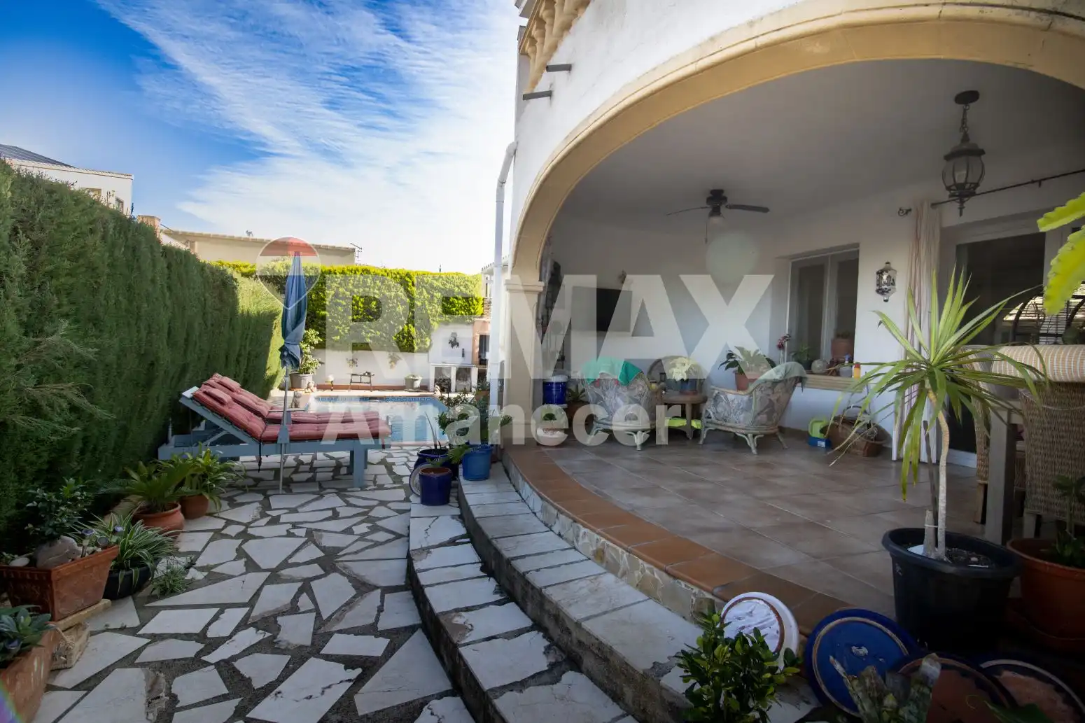 Terraza de Casa o chalet en venta en Dénia con Jardín privado, Terraza y Piscina