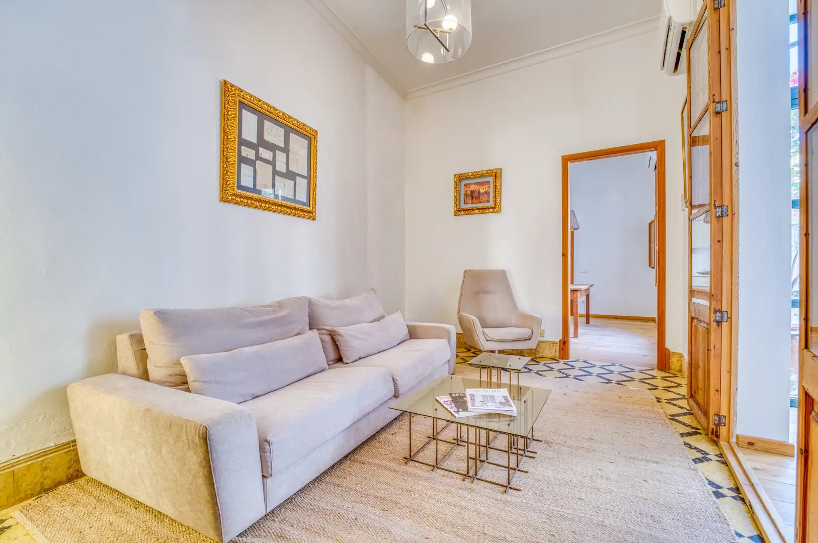 Sala d'estar de Casa o xalet en venda en Petra amb Aire condicionat, Terrassa i Traster