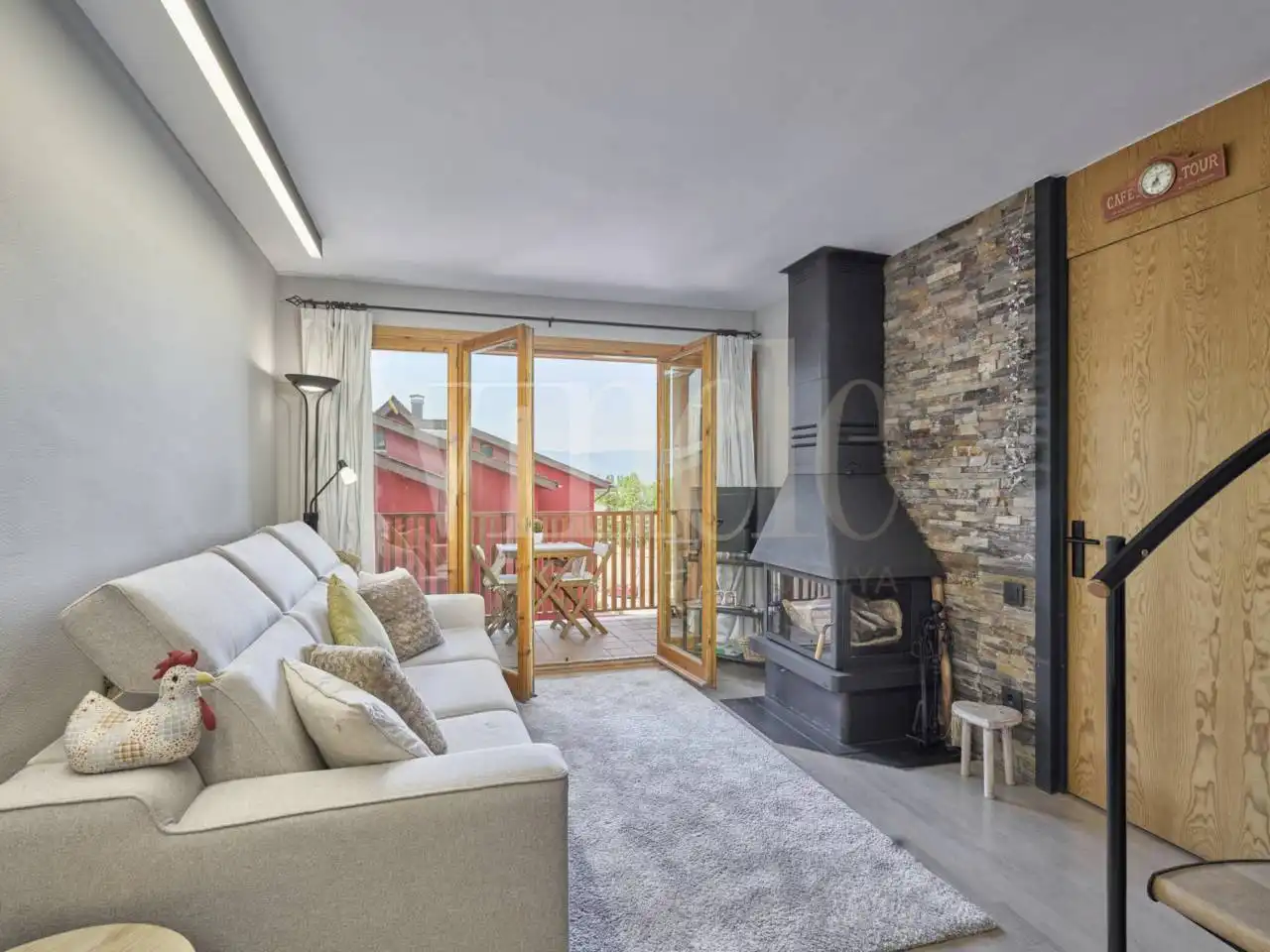 Wohnzimmer von Maisonette zum Verkauf in Puigcerdà mit Heizung, Parkett und Terrasse