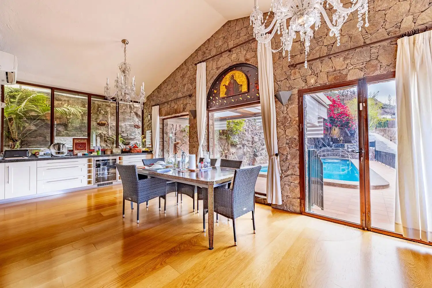 Comedor de Casa o chalet en venta en Telde con Jardín privado, Terraza y Piscina