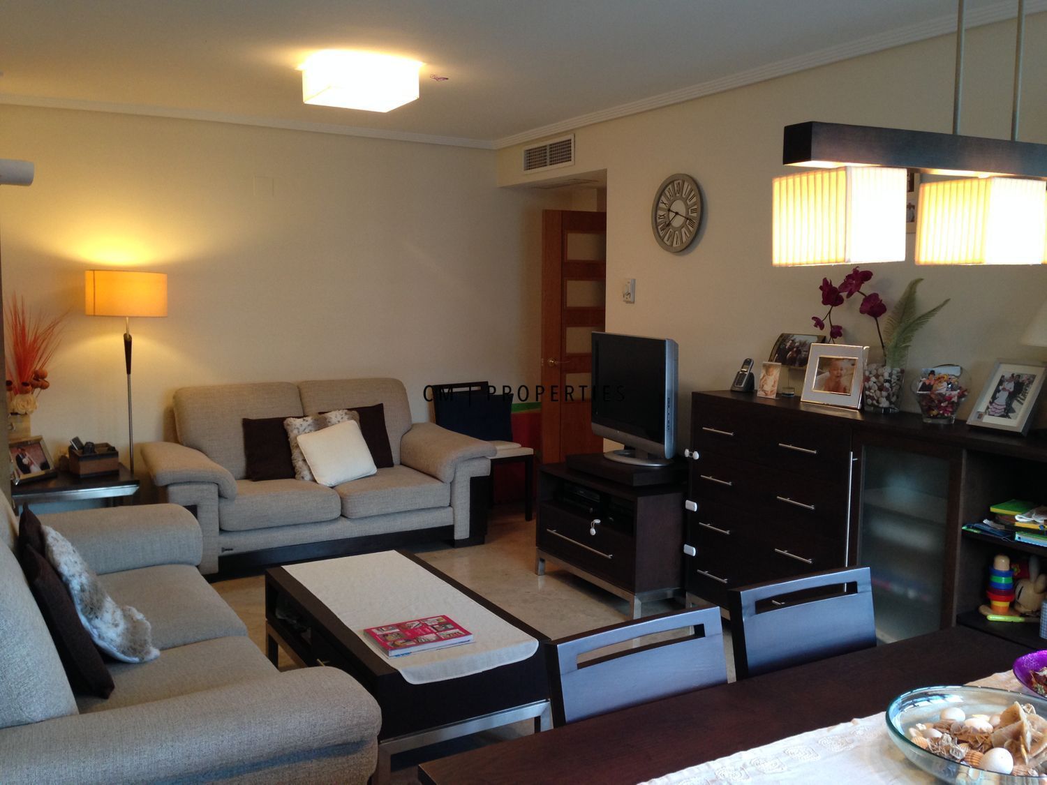 Living room of Flat to rent in  Valencia Capital  with Air Conditioner, Heating and Terrace