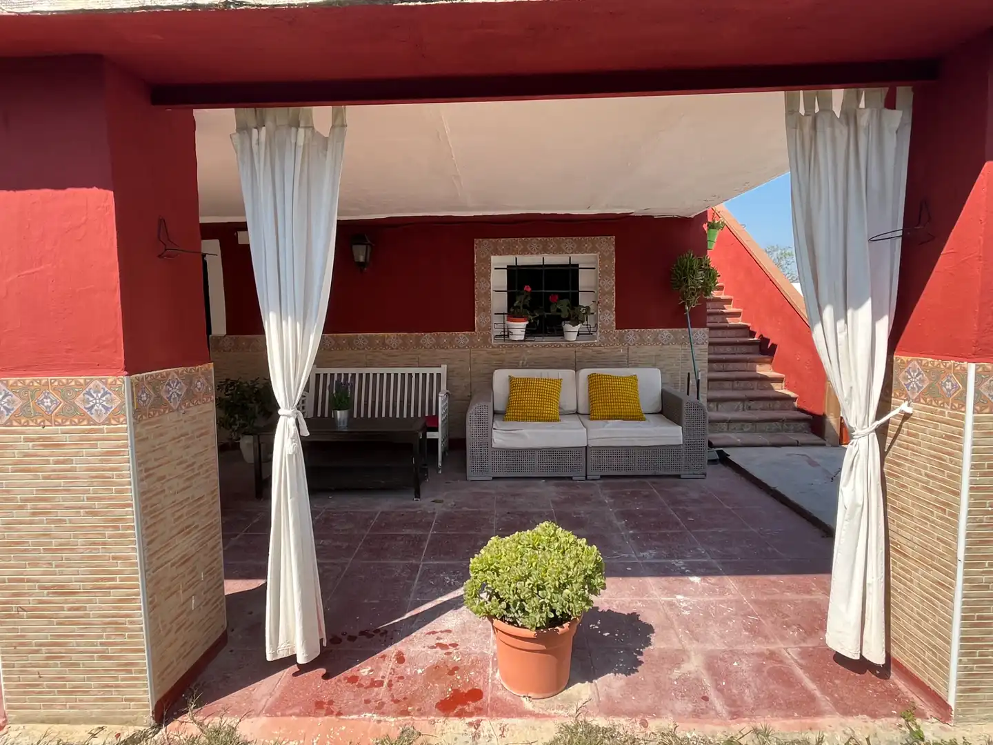 Terraza de Finca rústica en venta en El Burgo de Ebro con Aire acondicionado, Calefacción y Jardín privado