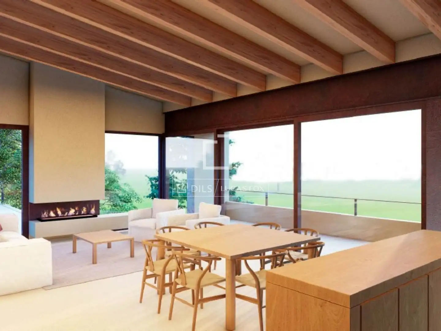 Living room of Houses for sale in Begur  with Air Conditioner, Heating and Private garden