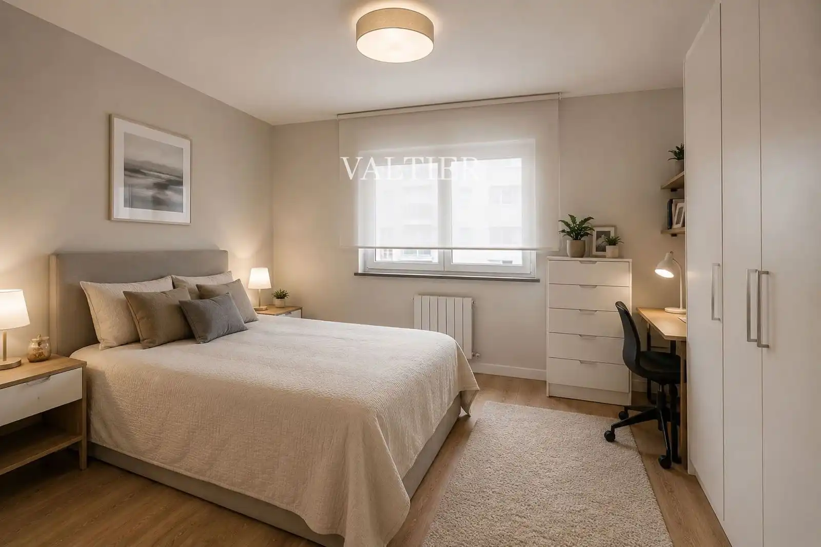 Schlafzimmer von Wohnung zur Miete in Madrid mit Klimaanlage und Möbliert