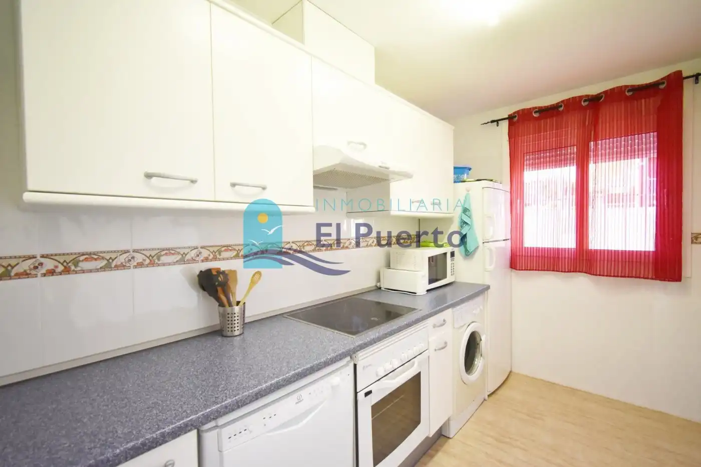 Cocina de Apartamento en venta en Mazarrón con Aire acondicionado, Jardín privado y Terraza