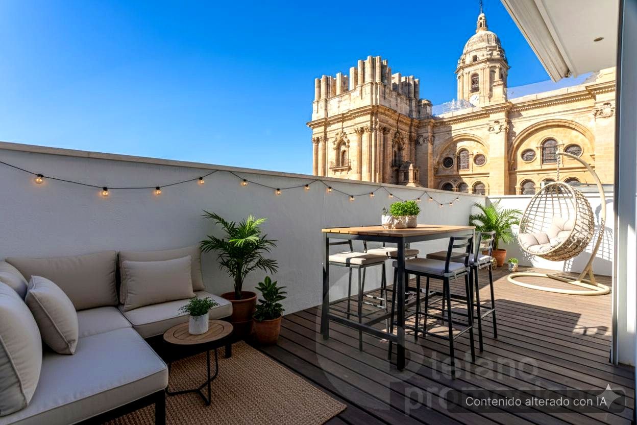 Terrace of Duplex to rent in Málaga Capital  with Air Conditioner, Heating and Parquet flooring