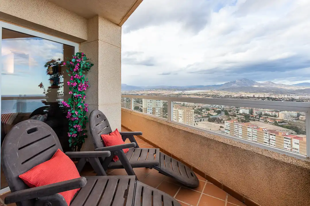 Terrace of Flat for rent in El Campello  with Air Conditioner, Heating and Terrace