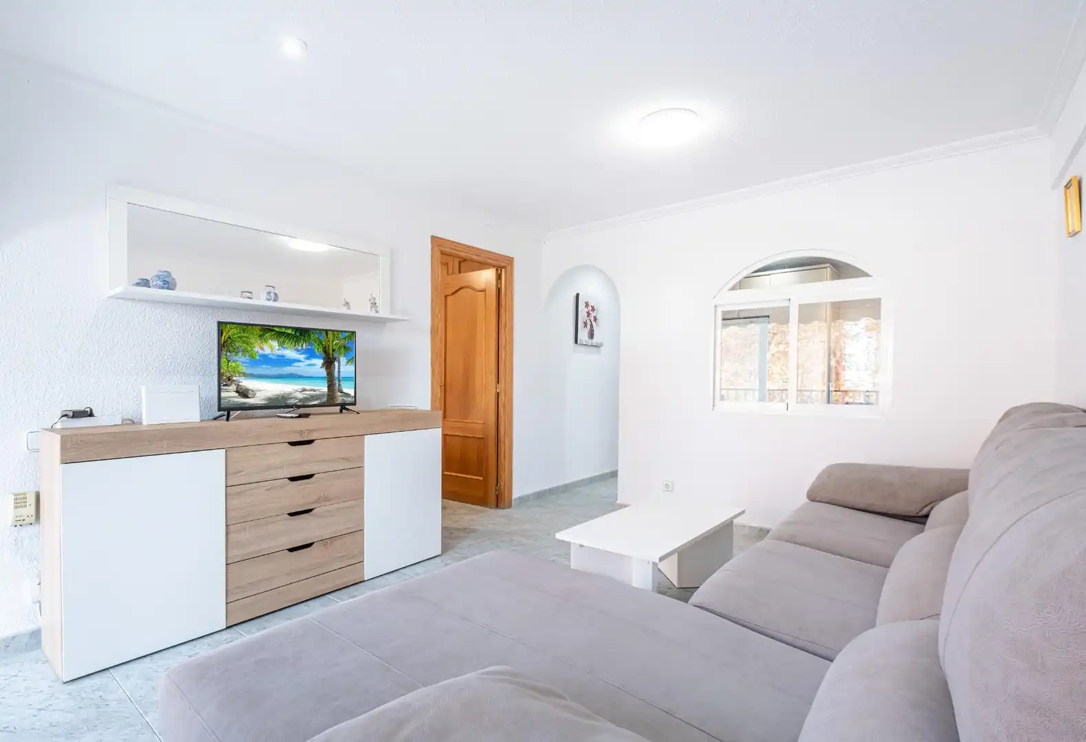 Sala de estar de Apartamento en venta en Benidorm con Aire acondicionado, Calefacción y Jardín privado