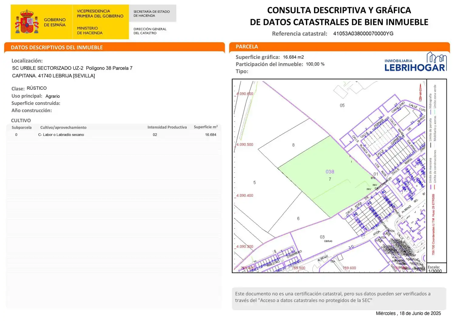 Lands and plots for sale in Lebrija, imagen 3