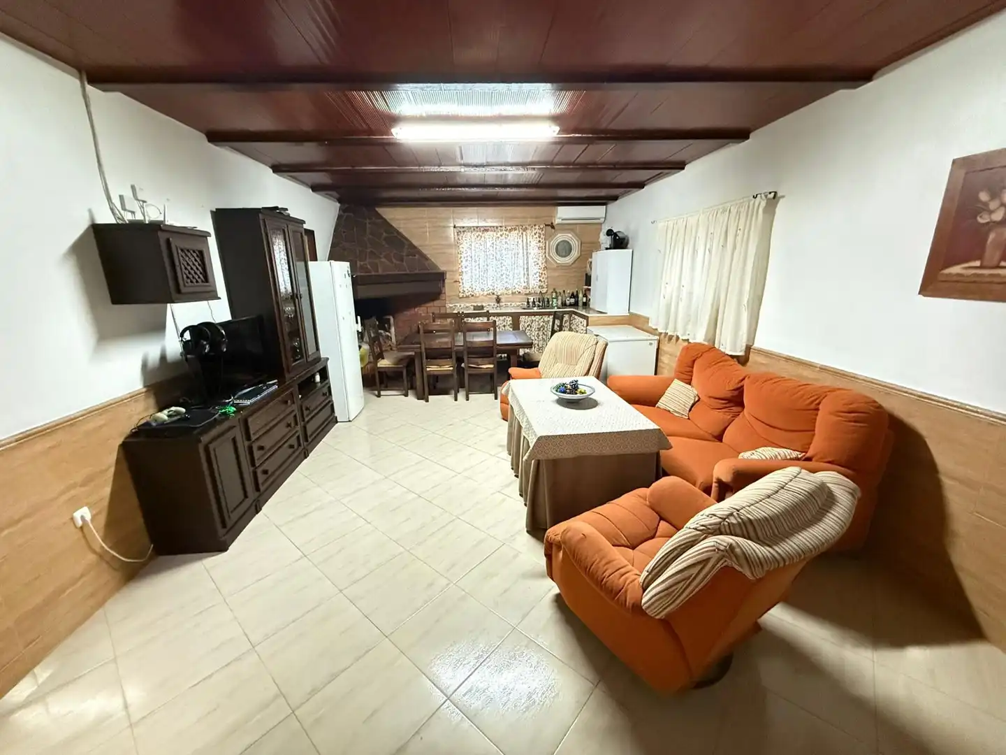 Sala d'estar de Finca rústica en venda en Alameda amb Aire condicionat, Jardí privat i Terrassa