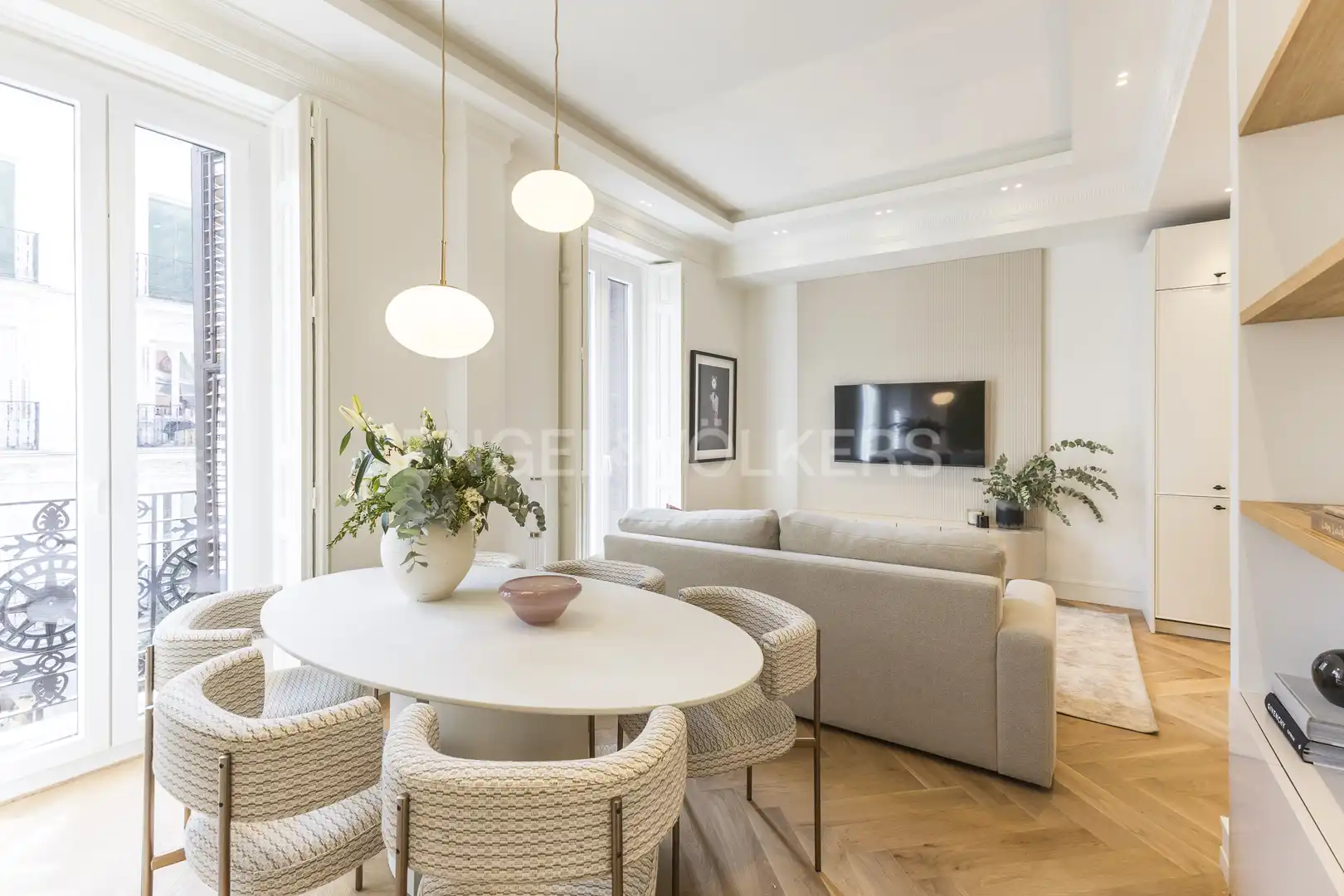 Wohnzimmer von Wohnung zur Miete in Barrio de Salamanca