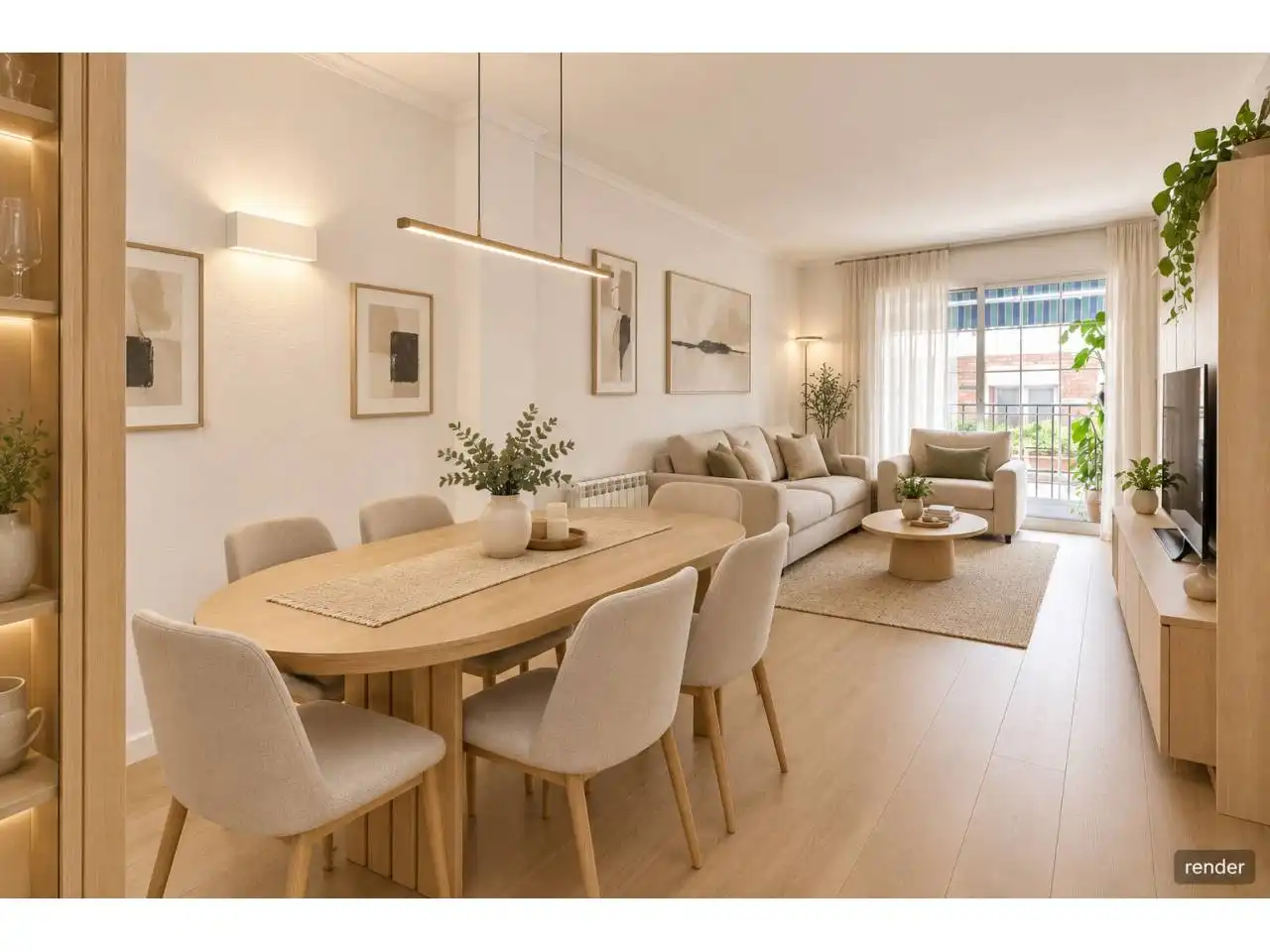 Sala de estar de Piso en venta en Barcelona con Aire acondicionado, Calefacción y Balcón