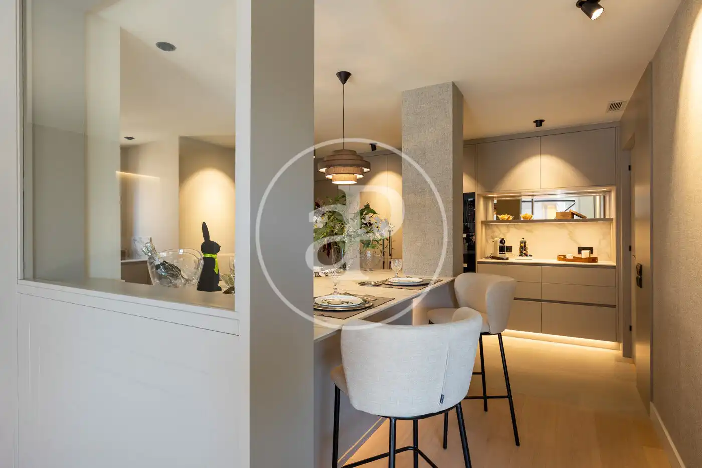 Küche von Wohnung zum Verkauf in Barcelona mit Klimaanlage, Heizung und Terrasse