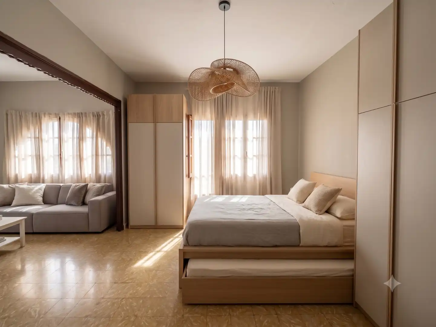 Schlafzimmer von Wohnung zum Verkauf in Las Palmas de Gran Canaria mit Terrasse, Möbliert und Ofen