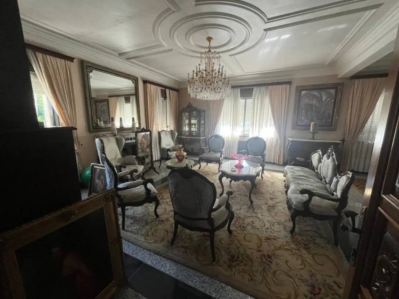 Living room of Houses for sale in Santiago de Compostela   with Heating, Private garden and Parquet flooring