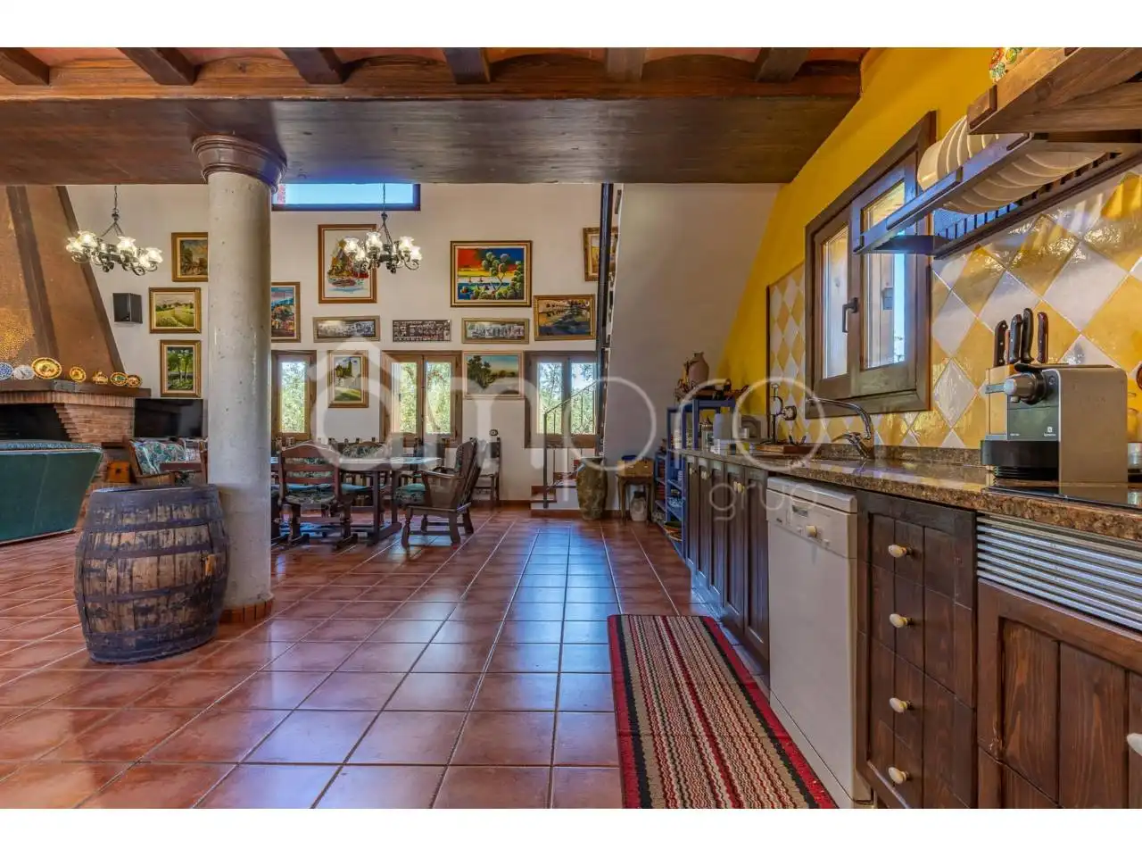 Cocina de Finca rústica en venta en Vilallonga del Camp con Calefacción, Jardín privado y Terraza