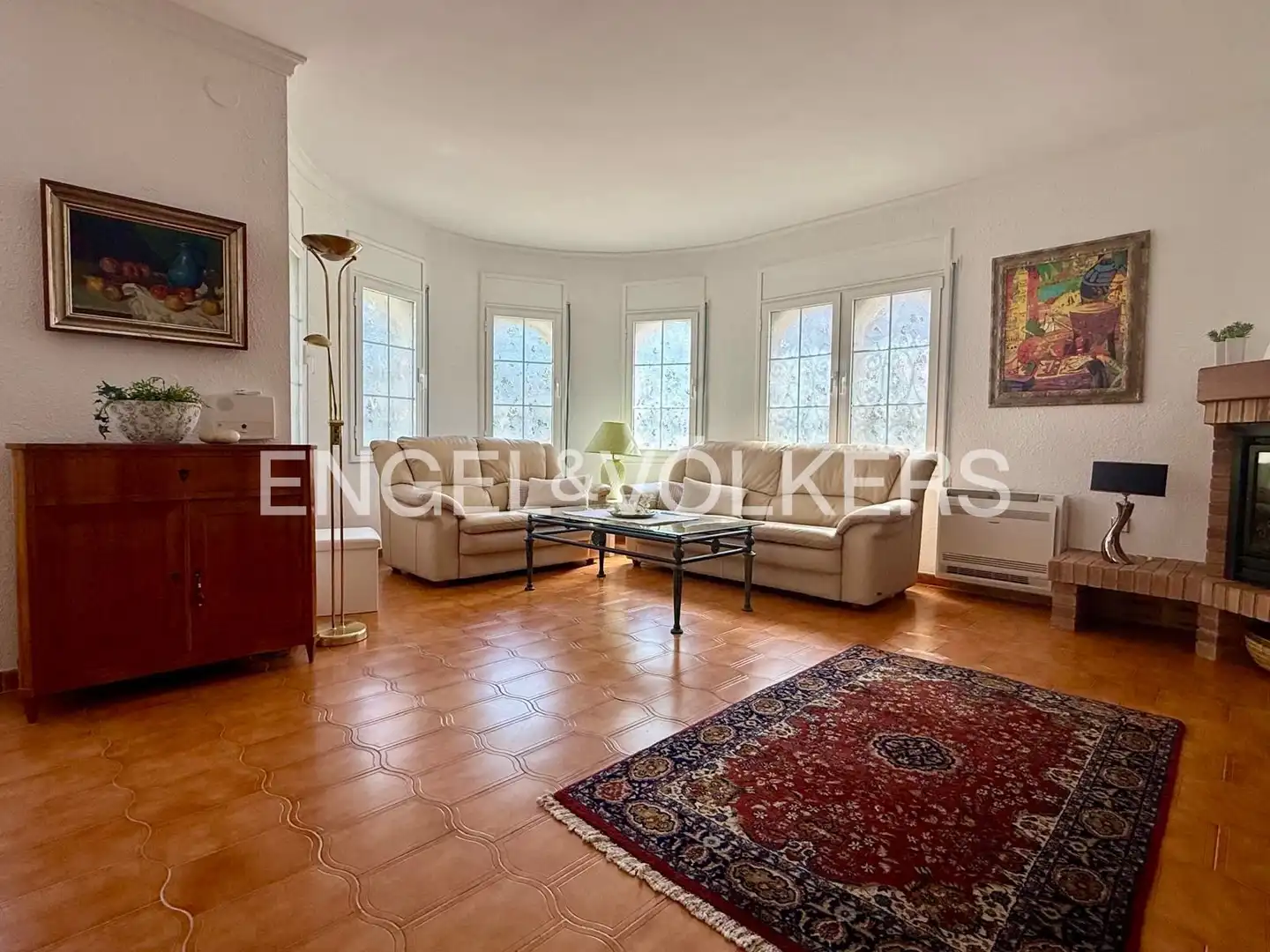 Sala de estar de Casa o chalet en venta en Mont-roig del Camp con Aire acondicionado, Calefacción y Jardín privado