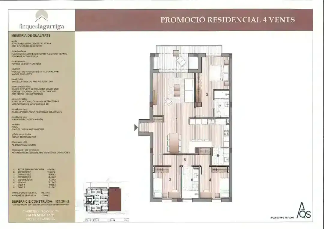Flat for sale in La Garriga  with Air Conditioner, Heating and Parquet flooring