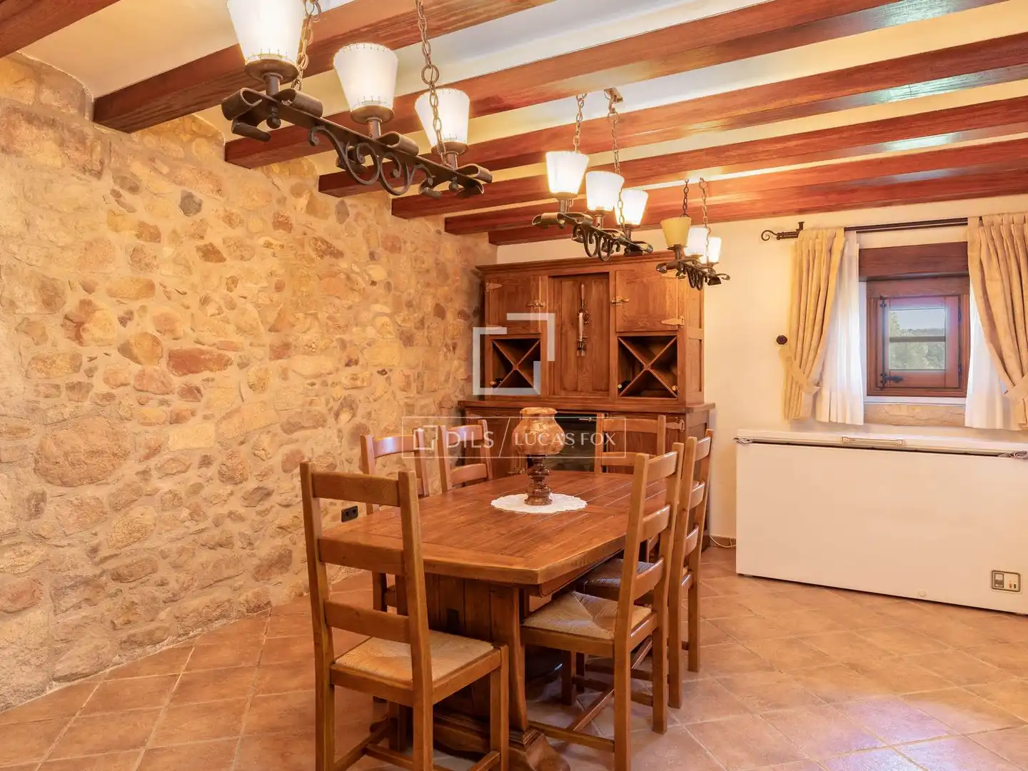 Dining room of Country homes for sale in Breda  with Air Conditioner, Heating and Private garden