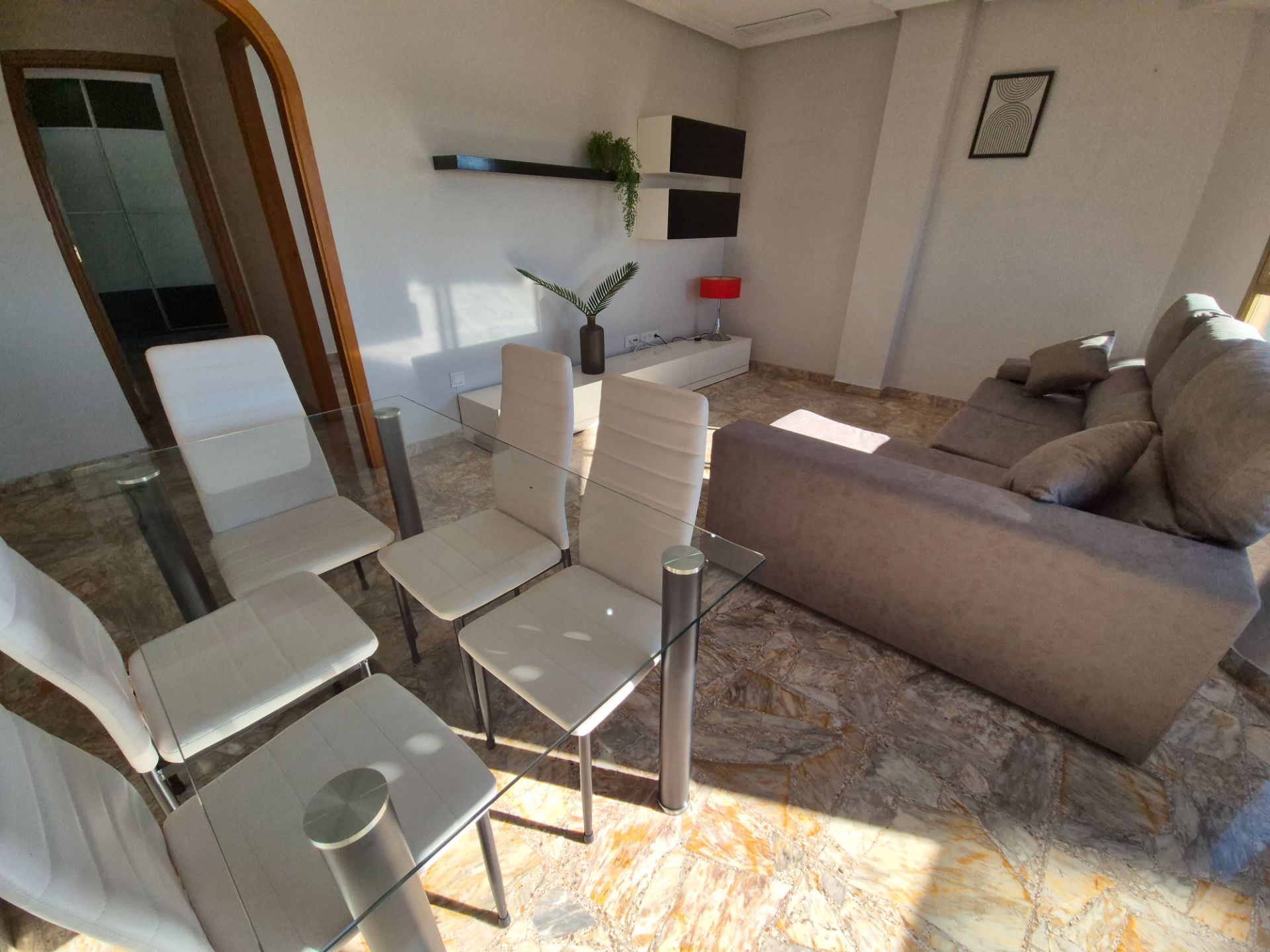 Sala d'estar de Pis de lloguer en Elche / Elx amb Moblat, Forn i Rentadora