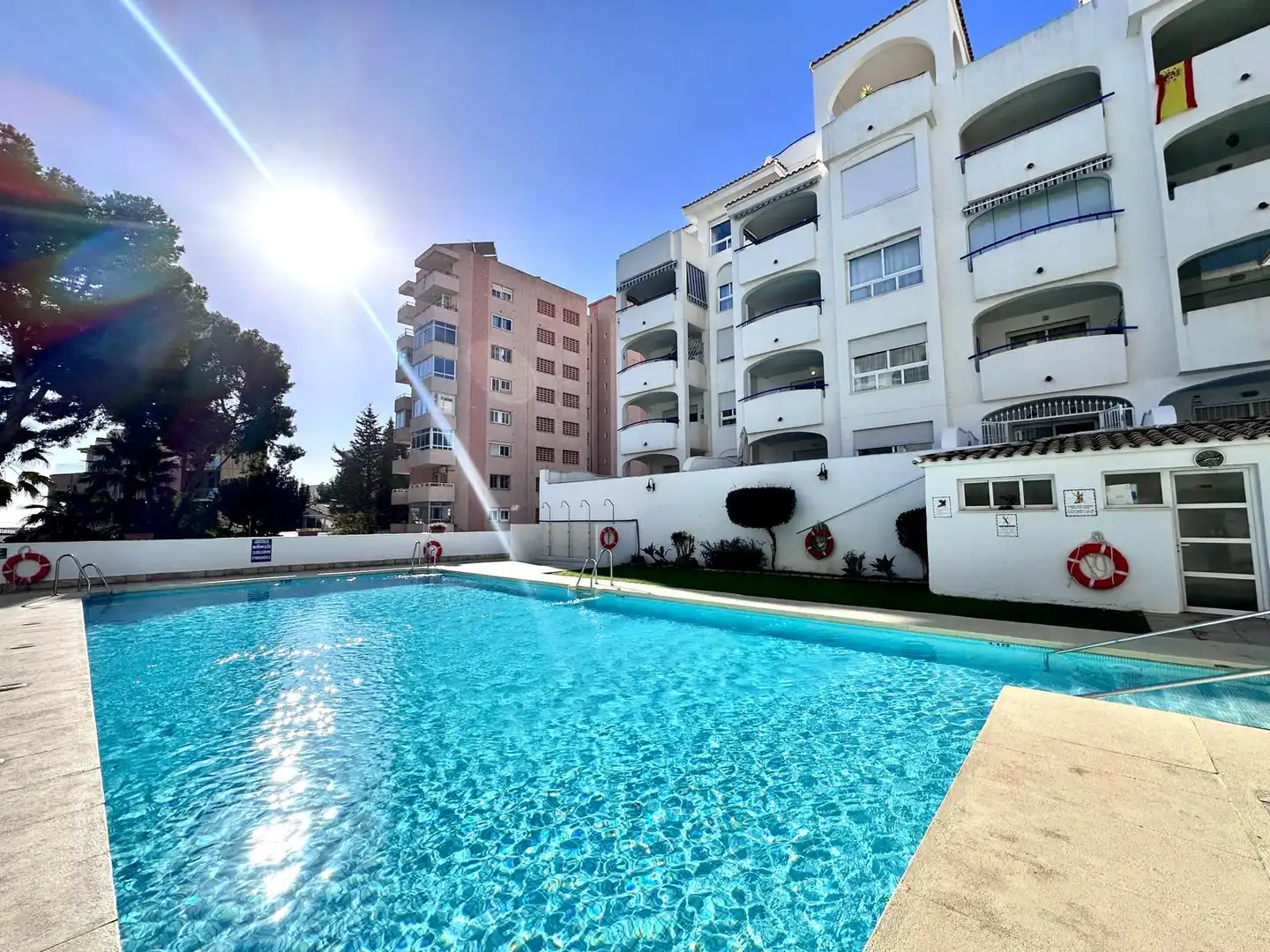 Swimming pool of Flat for sale in Benalmádena  with Air Conditioner, Terrace and Furnished